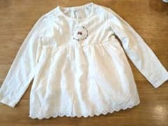 mamataraku いちご刺繍 長袖カットソー ホワイトのサムネイル