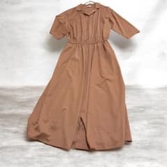 Slattgir シャツワンピース ブラウン ロング丈　トールサイズのサムネイル