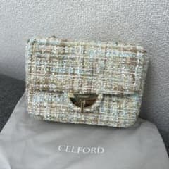 CELFORD ツイードチェーンショルダーバッグ - メルカリ