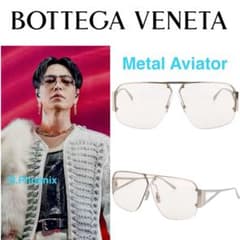 BOTTEGA VENETA】Metal Aviator Sunglasses - メルカリ
