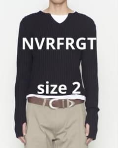 【NVRFRGT】　スリムフィットリブトップ　size2 セーター　ニットのサムネイル