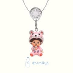専用【新品】スワロフスキー×モンチッチ ネックレスセット（ピンクラビット） 当店オリジナル】 モンチッチくん＆スタイデザインネックレス