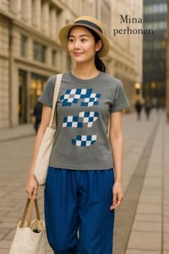☆美品！ミナホルぺネン幾何学模様Tシャツ - メルカリ