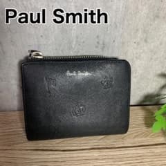 美品 Paul Smith ポールスミス ポールドローイング 二つ折り ブラックのサムネイル
