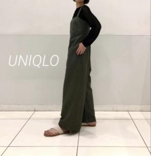 1332 UNIQLO ユニクロ リネンブレンドサロペット