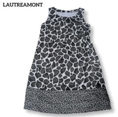 【美品】LAUTREAMONT ジラフ柄 ノースリーブ ワンピース 38のサムネイル