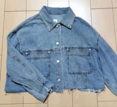 ZARA デニムジャケット クロップド丈のサムネイル