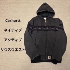 Carhartt アクティブジャケット ネイティブ柄 ブラック XL 90s - メルカリ