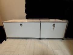 中古】USMハラー テレビボード 2列1段(ピュアホワイト) - メルカリ