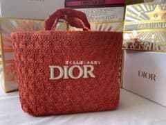ディオール Dior◆ストロー トートバッグ ノベルティ Dior ノベルティ ストロートートバッグ レッド 即購入可能です。在庫2