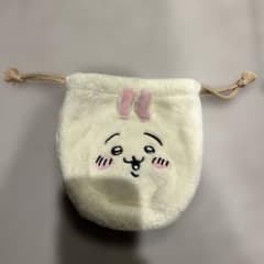 ちいかわ　うさぎ　もこもこポーチ　おかお巾着のサムネイル