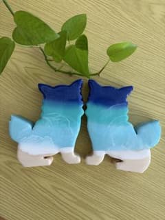 ハンドメイド シーサ レジンアート 立体オブジェ 海のサムネイル