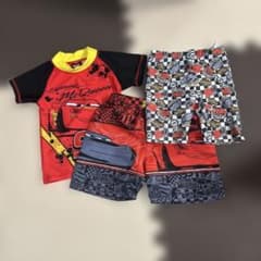 カーズ　男児　水着 ラッシュガード パンツ 3点セット　セット　100のサムネイル