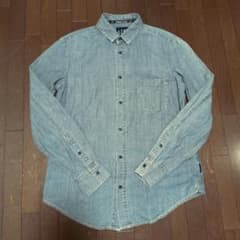 Armani Jeans アルマーニジーンズ　加工デニムシャツ ライトインディゴのサムネイル