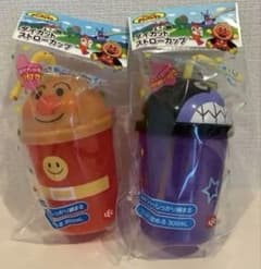 【未開封】アンパンマン バイキンマン セット ダイカット ストローカップ 2個のサムネイル
