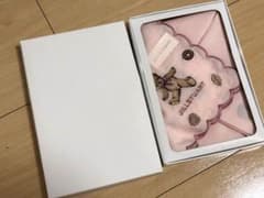 JILLSTUART テディベア刺繍 ハンカチ ピンクのサムネイル