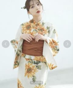 Dita 浴衣　夏色の向日葵しらべ　浴衣3点セット(ゆかた・帯・下駄)のサムネイル