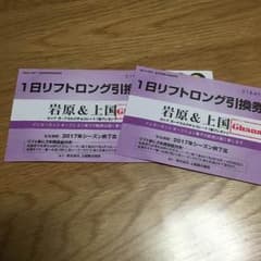 上越国際スキー場＆岩原スキー場  1日リフトロング券2枚のサムネイル
