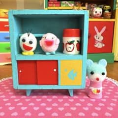 昭和レトロ ミニチュア家具 飾り棚 マスコットセット ヘロヘロ家具