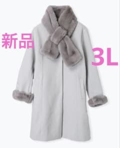 新品タグ付き♡リジェイ♡ファーティペット付きロングコートのサムネイル