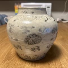 骨董品・中国明時代・洪武・陶器製花模様壺 - メルカリ