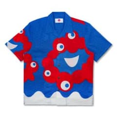 大阪関西万博 ミャクミャク 手染めアロハシャツ XL Pagong 京友禅 大阪関西万博 ミャクミャク 手染めアロハシャツ XL Pagong 京