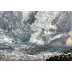 原画・油彩「近所の風景 20265」絵画・サムホール（16×23㎝） - メルカリ