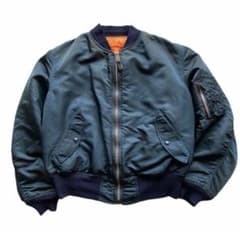 希少カラー★ 90s USA製 ALPHA MA-1 ネイビー Lのサムネイル