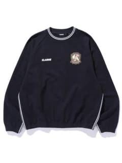 XLARGE クルーネック スウェット ブラックのサムネイル
