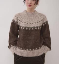 MUHET　グリッターノルディック柄ニットのサムネイル