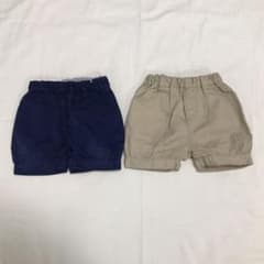 ショートパンツ ネイビー・ベージュ 色違い 無印良品のサムネイル