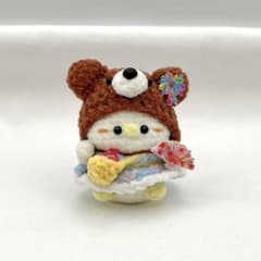 E*様 【同じデザイン再販なし】あみぐるみ　ぬいぐるみ　編み物　あひる 夏限定デザイン再販無し】あみぐるみ ぬいぐるみ 編み物 あひる - メルカリ