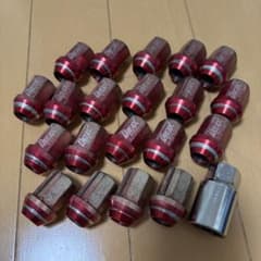 Durax レーシングナット（赤）20本　※ロックナット有りのサムネイル