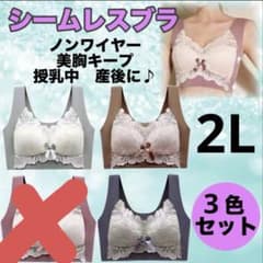 ノンワイヤーブラ ナイトブラ 2Lのサムネイル