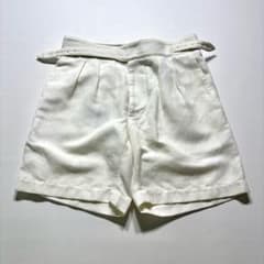 極美品✨ ラルディーニ グルカ ショーツ リネン ホワイト ベルト付き 現行 極美品✨ ラルディーニ グルカ ショーツ リネン ホワイト ベルト付き