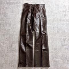 Old GAP ギャップ 本革 レザーパンツ セミフレア パンツブラウン W31 Old GAP ギャップ 本革 レザーパンツ セミフレア パンツブラウン W31