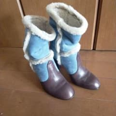 HOGAN ホーガン ムートン ブーツ ショート 極美品 水色 青のサムネイル