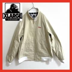 【美品】　エクストララージ　ジャケット　ブルゾン　白　クリーム　L ロゴ