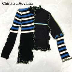Chinatsu Aoyama 変形ニット　パッチワーク風　長袖　リメイク Chinatsu Aoyama 変形ニット パッチワーク風 長袖 リメイク - メルカリ