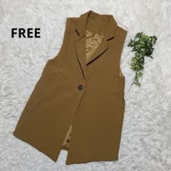 Thumbnail of GRL ブラウン ノーカラーベスト 裏地付き FREE