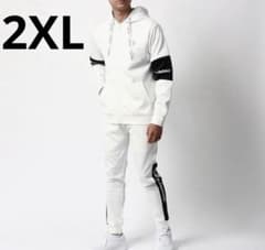 ソレイルドール メンズ セットアップ パーカー パンツ ホワイト 2XL