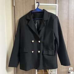 Ada. ♡銀ボタン ダブルテーラードジャケット ブラックのサムネイル
