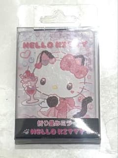 ハローキティ 折り畳みミラー ねこねこメイド BKのサムネイル