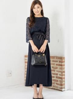 【P☆様専用】SweetMommy レース切替ブラウジングワンピースのサムネイル