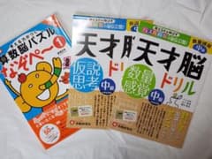 天才脳ドリル 数量感覚・仮説思考 中級 / 算数脳パスル なぞぺ～１ 計3冊のサムネイル
