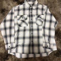 チェック柄 長袖シャツ グレー系のサムネイル