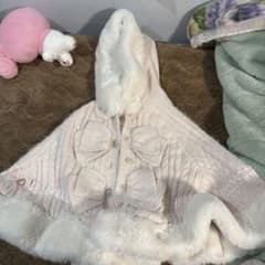 LIZLISA リズリサ ダブルリボンニットファー ポンチョ - メルカリ