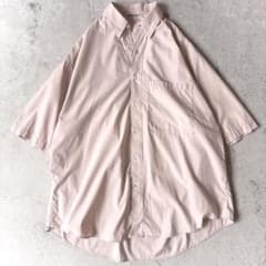 オーラリー Washed Finx TwillBigShirt半袖シャツ ピンク オーラリー Washed Finx TwillBigShirt半袖シャツ ピンク - メルカリ