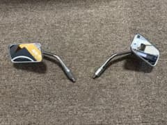 バイク用 メッキ スクエアミラー 左右セットのサムネイル