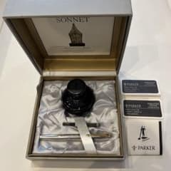 PARKER SONNET パーカーソネットシルバーカスケード 万年筆とインク 